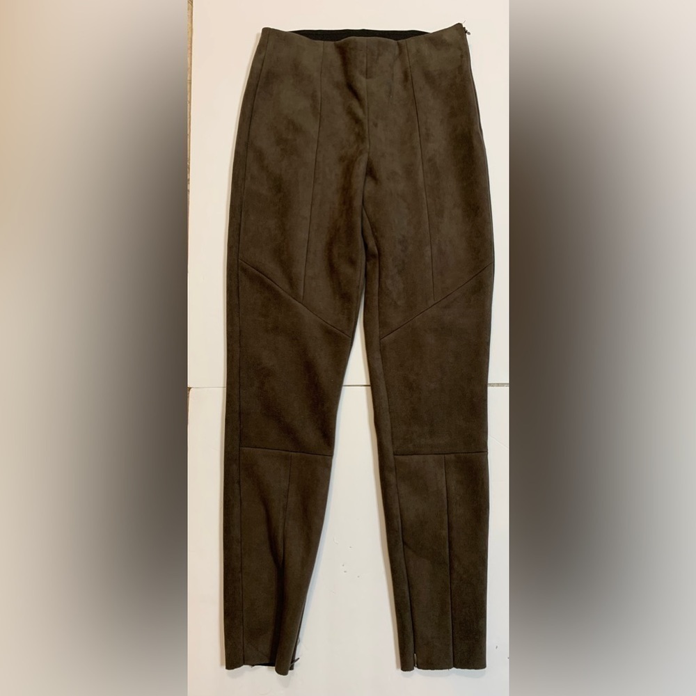 Zara Basics Brown Suede Pant Size Small
